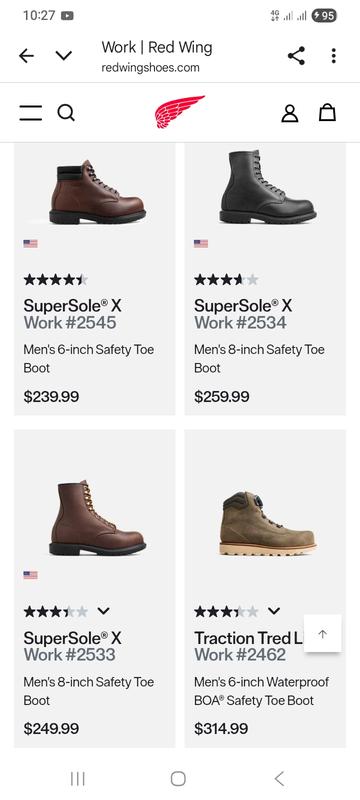 Men's SuperSole X Safety Toe Work Boot 2533 | Red Wing Shoes