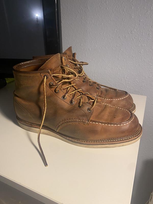 Red wing shoes 197 classic moc toe on sale copper rough & tough