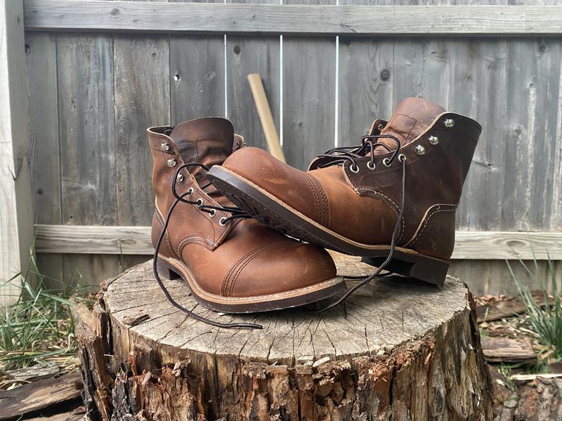 Red Wing Heritage 8111 Iron Ranger 6 Cap Toe Men's Boots, Amber, 10