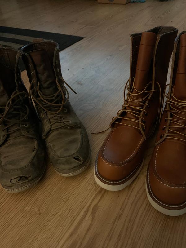 Men's 8-Inch Classic Moc Boot in Brown Leather 877