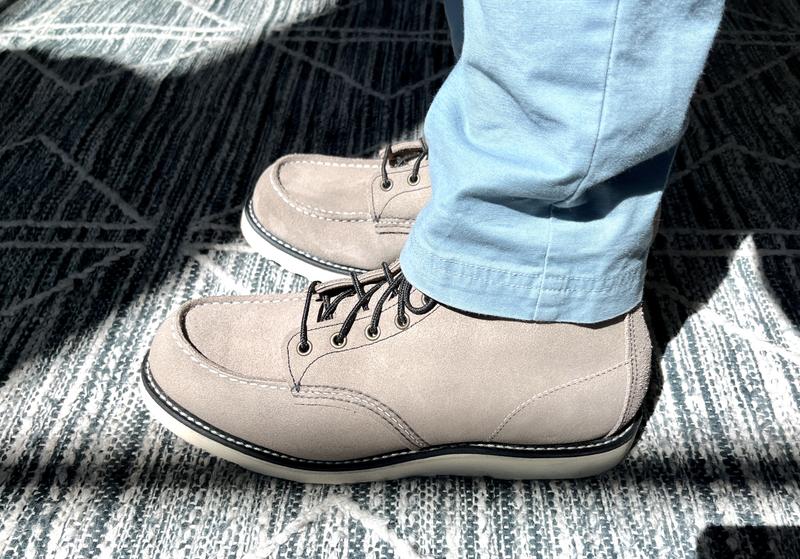 Red wing moc hot sale toe grey