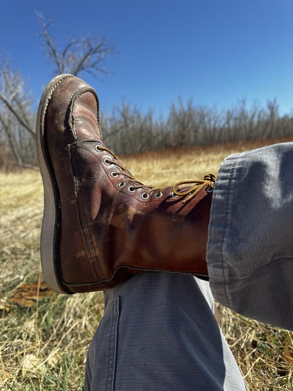 Red wing 8 moc toe work boots on sale