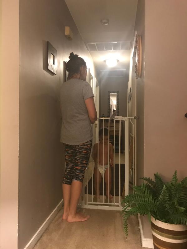 My son is very tall at only a year old, this is a great height for him. It’s not easy to climb either since it has vertical slats.