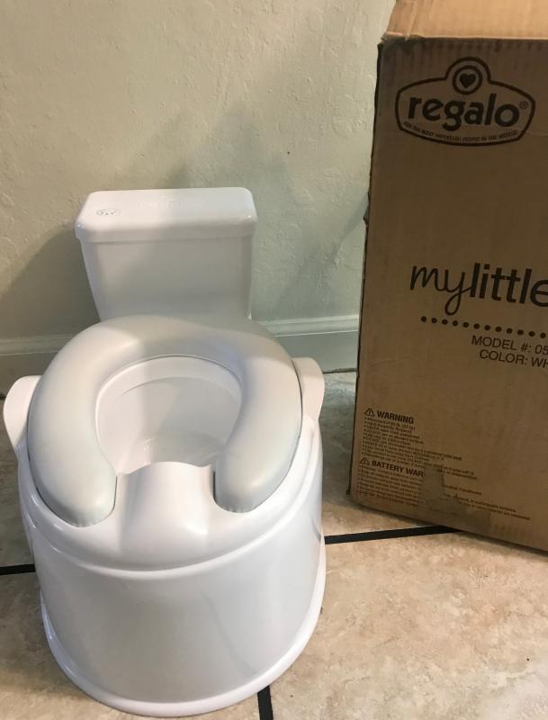 Regalo White Plastic Toddler Potty with Removable Cushion Pad and Seat for  Home Safety Kit in the Child Safety Accessories department at