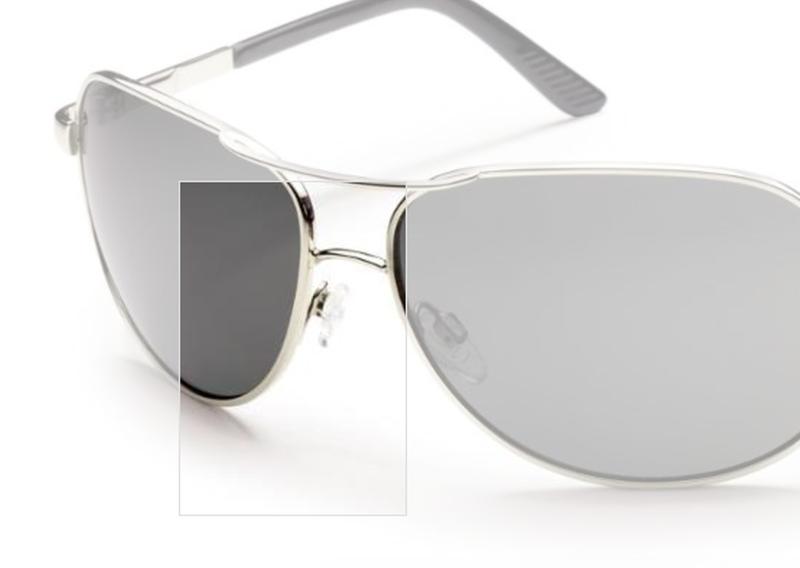 Gray-Silver Oversized Metal Round Tinted Sunglasses with Blue Sunwear  Lenses - 9099