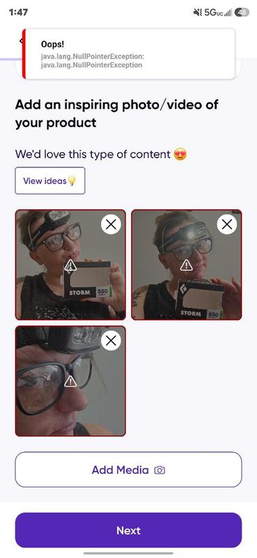 User uploaded product image