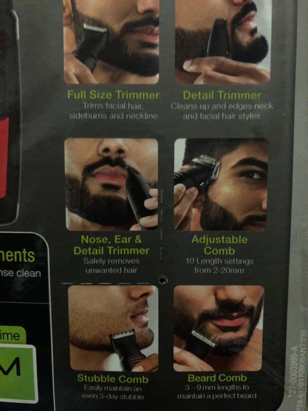 beard trimmer comb sizes