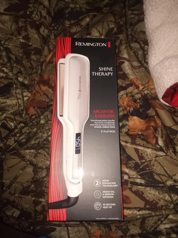 REMINGTON Shine Therapy Argan Oil & Keratin Infused 2 Inch Hair Straightener/Flat  Iron