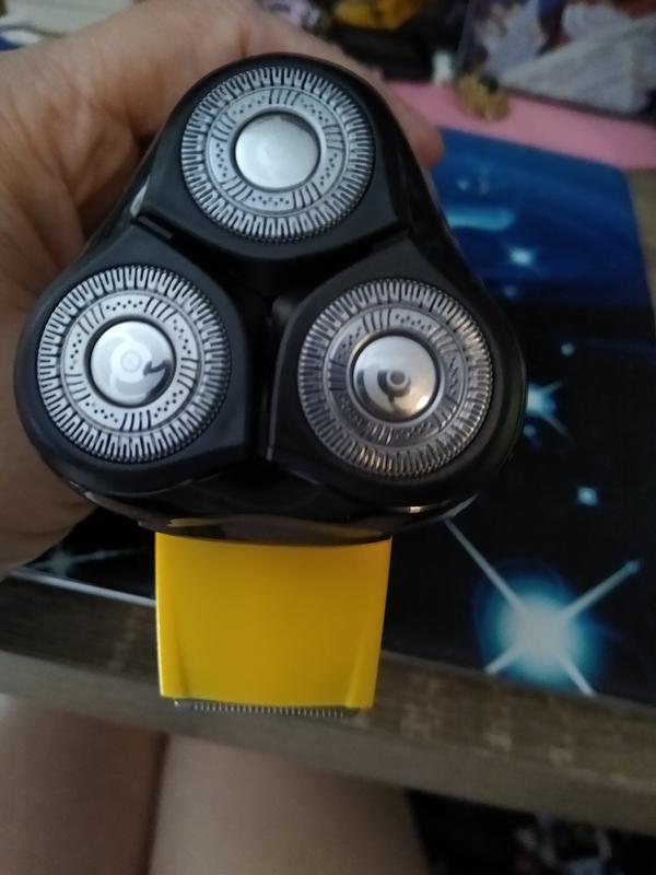 Three dual blade heads