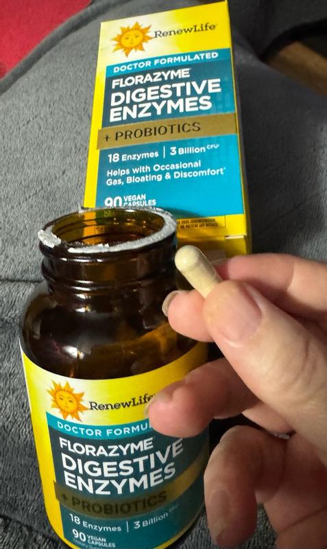 FloraZyme Digestive Enzymes Dr. Formulated, 90 Vegan Capsules