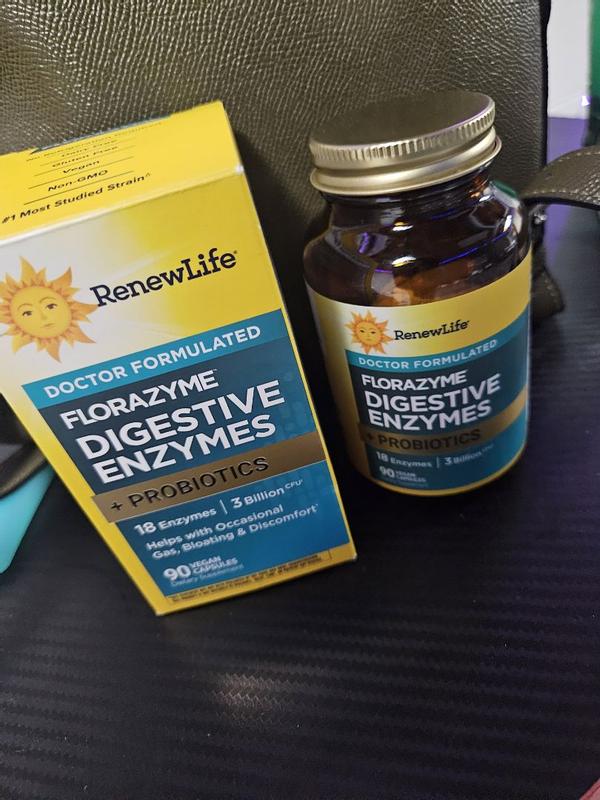 FloraZyme Digestive Enzymes Dr. Formulated, 90 Vegan Capsules