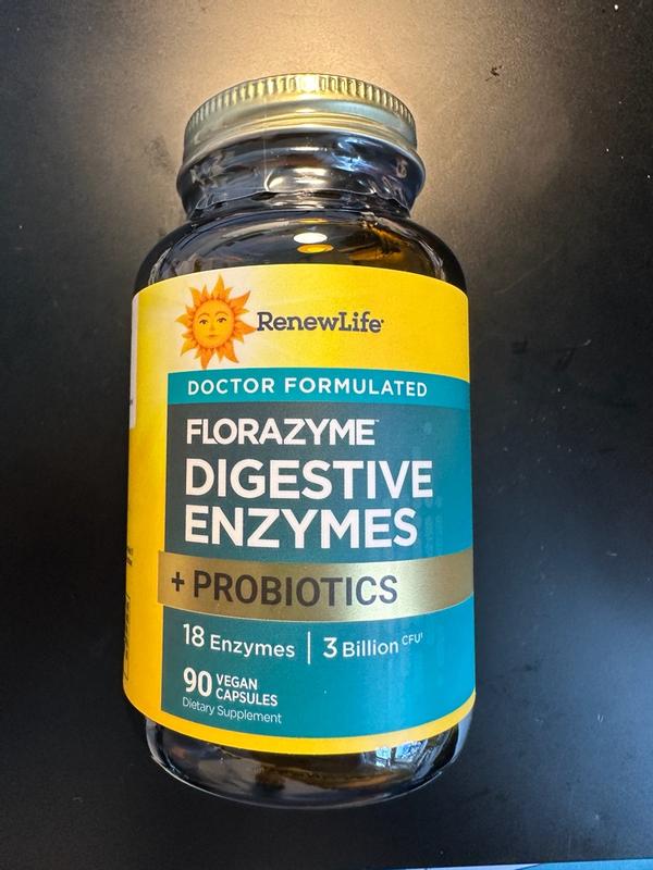 FloraZyme Digestive Enzymes Dr. Formulated, 90 Vegan Capsules