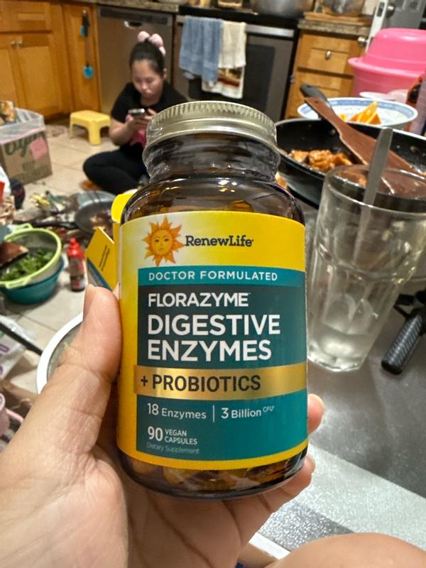 FloraZyme Digestive Enzymes Dr. Formulated, 90 Vegan Capsules