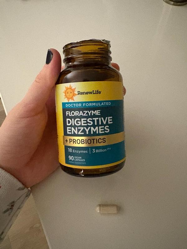FloraZyme Digestive Enzymes Dr. Formulated, 90 Vegan Capsules