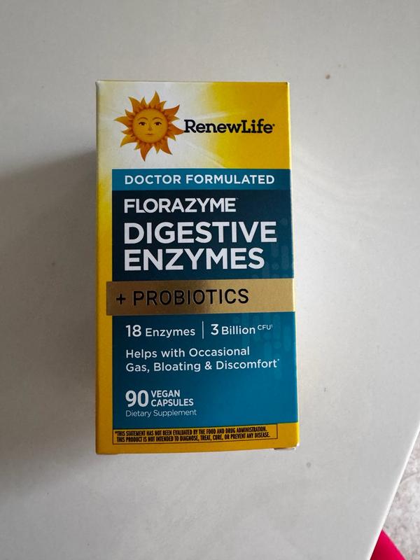 FloraZyme Digestive Enzymes Dr. Formulated, 90 Vegan Capsules