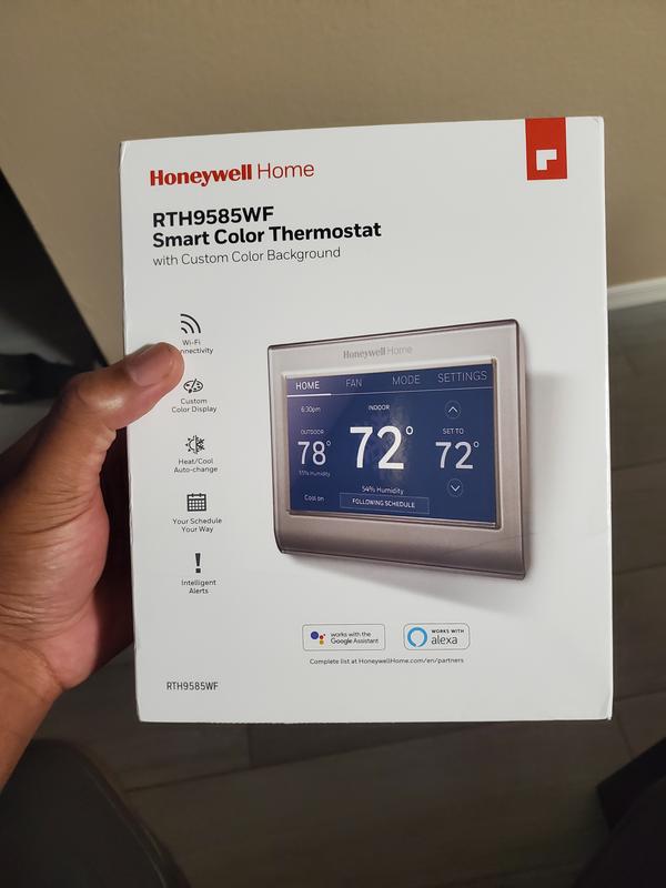  Honeywell Home RTH9585WF1004 - Termostato de color inteligente  Wi-Fi, 7 días programables, pantalla táctil, certificado Energy Star,  compatible con Alexa : Hogar y Cocina
