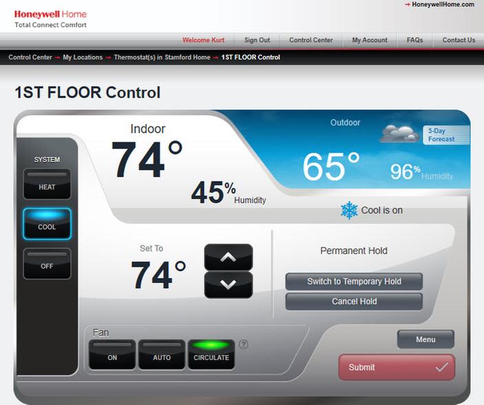 Termostato WIFI 9000 Honeywell TH9320WF5003/U - Proveedora Industrial  Panamericana