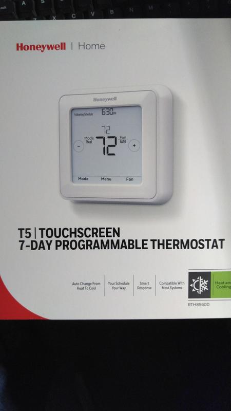2 Pack - CML 5-2 Day Digital Home Programmable Thermostat with Large Buttons and Single Stage for Heat/Cool, HVAC Furnace, Heat Pump, Air