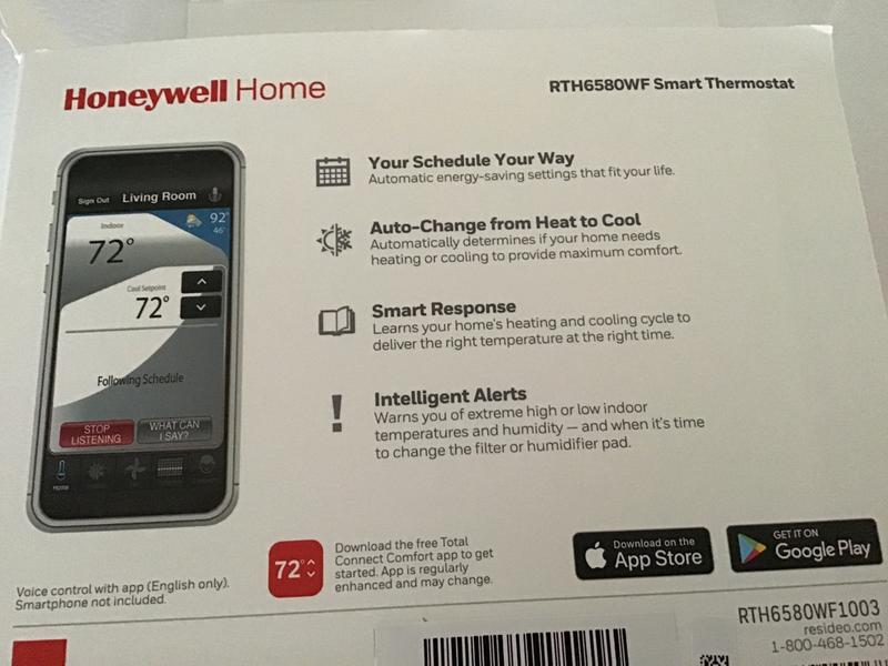 Honeywell Home RTH6580WF Wi-Fi 7-Day Programmable Thermostat + Free App