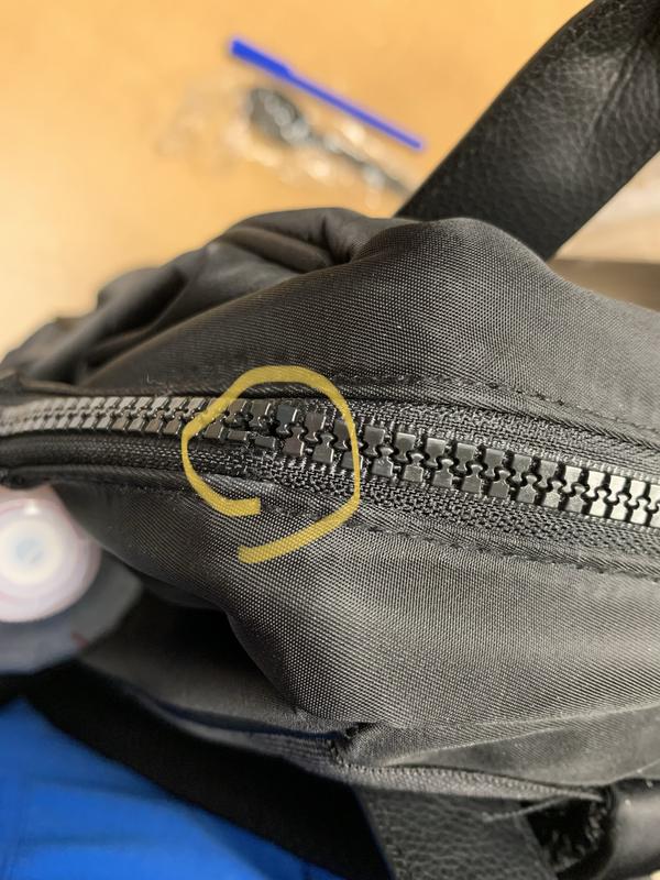 Broken zipper
