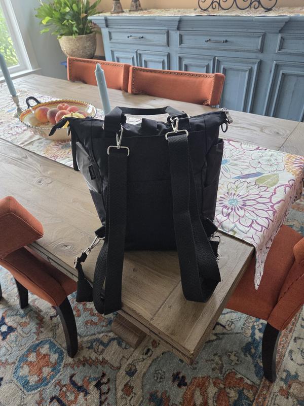 With additional straps for backpack functionality