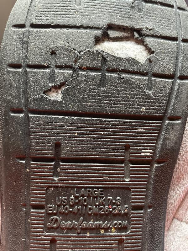 Bottom of slipper falling apart.