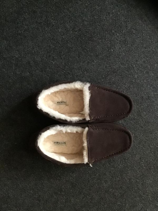 dearfoams fireside melbourne genuine shearling lined moccasin slipper