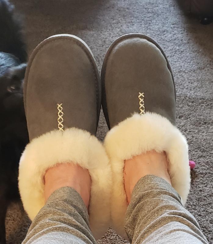 red ugg fur slippers