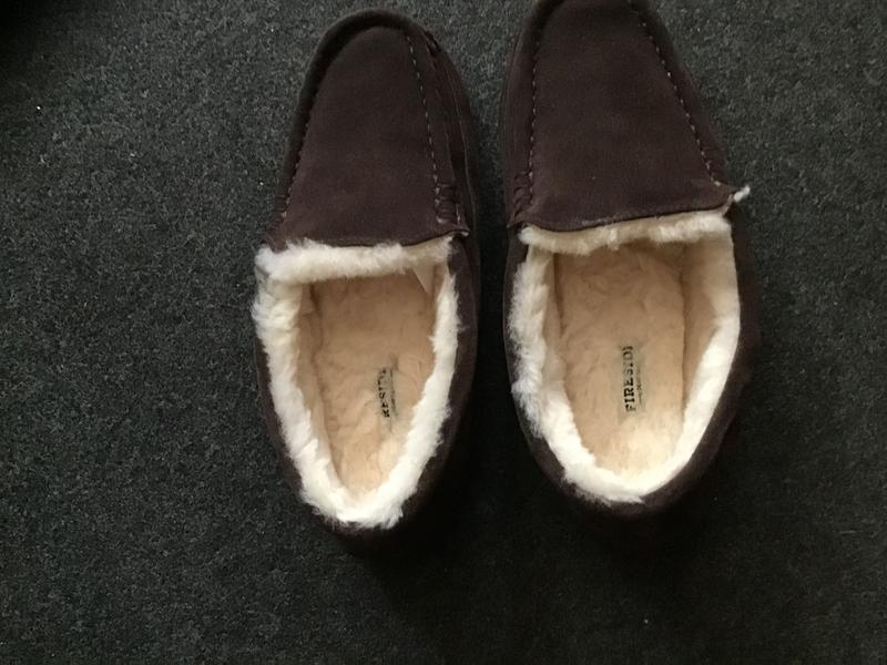 dearfoams fireside melbourne genuine shearling lined moccasin slipper