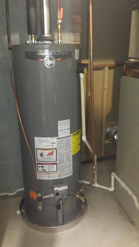 Rheem Performance 40 Gal. Tall 6-Year 36,000 BTU Natural Gas Tank Water  Heater XG40T06EC36U1 - The Home Depot