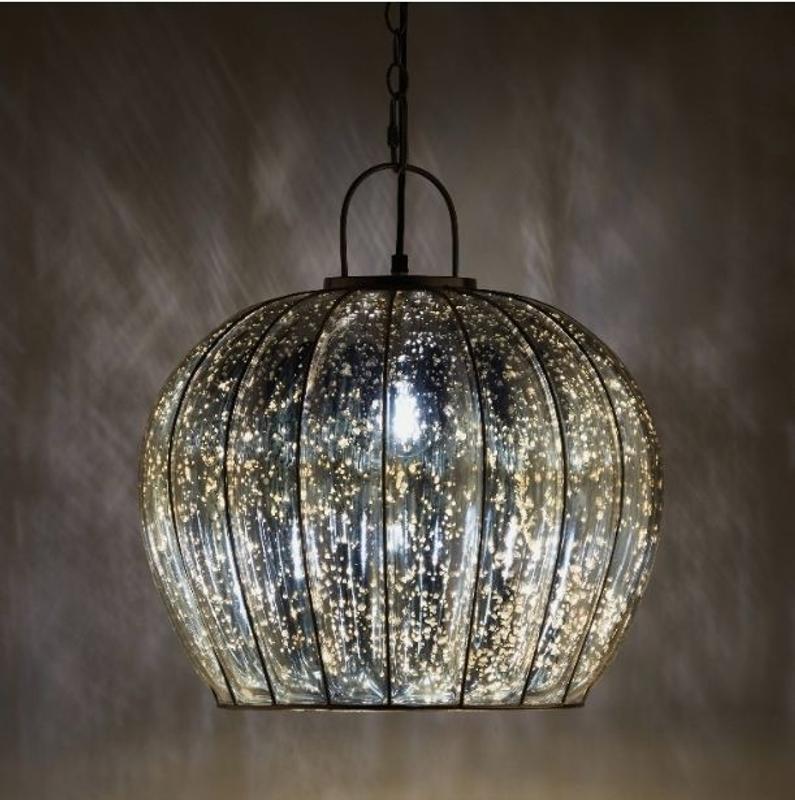 River of Goods 16 Pendant with Mercury Glass Shade QVC