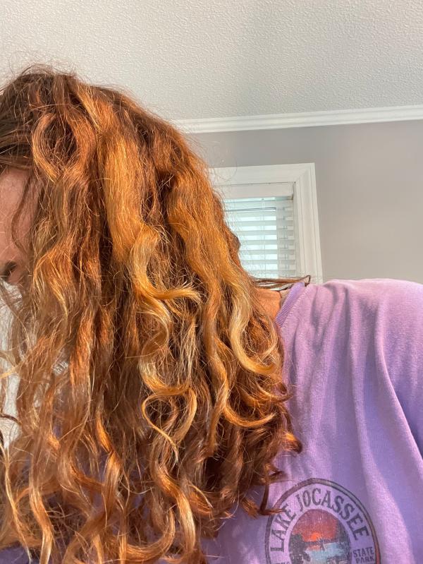 Customer photo for "Best hair products for curly hair!"