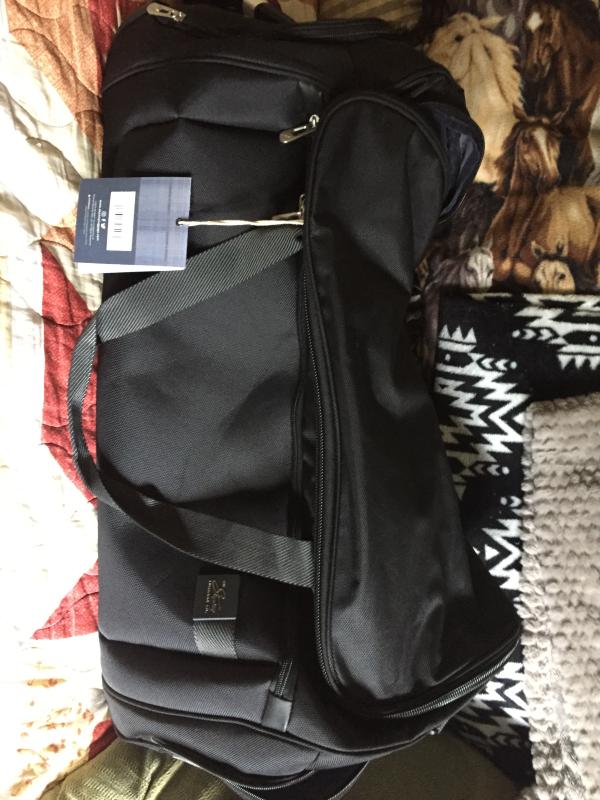 My new duffle bag with wheels!!