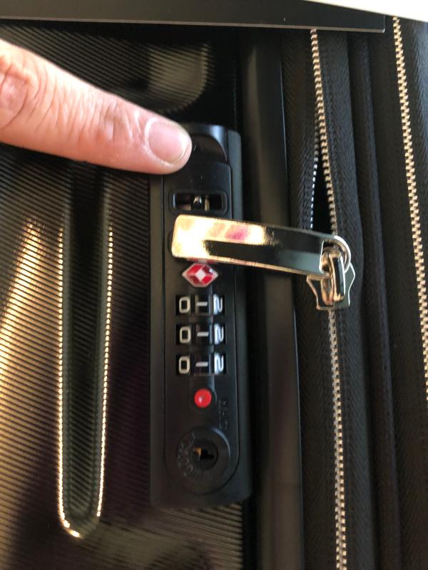 Slide lever to release the lock