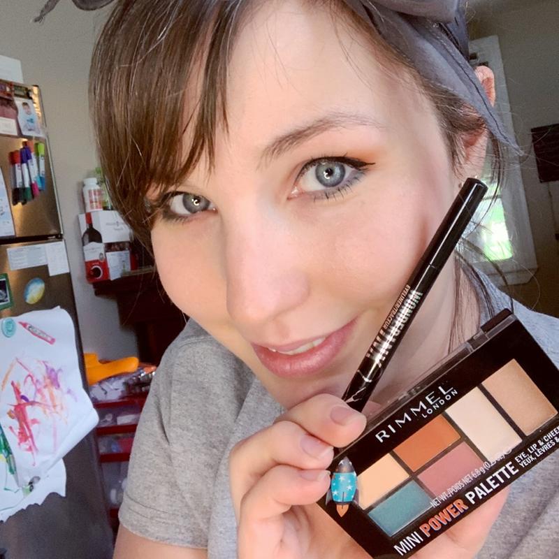 Rimmel London Ombretto Mini Power Palette, 4-in-1 Lidschatten, Hochpigmentiert – 005 Boss Babe
