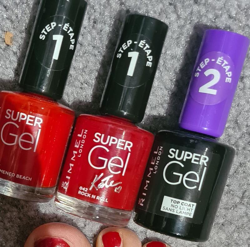 Rimmel Super Gel Nagellack – Farbe & Top Coat Set In Urban Purple (025) – Bis Zu 14 Tage Haltbar, Ohne UV-Lampe