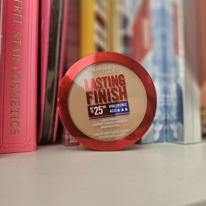 Rimmel Lasting Finish Powder Foundation – 011 Caramel, Buildable Coverage, Mattierend
