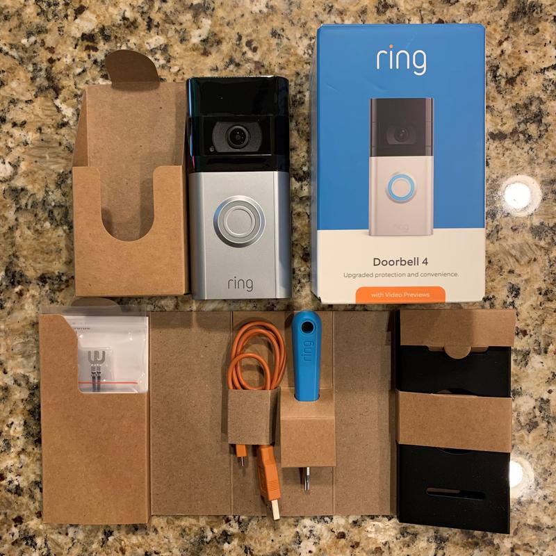 Ring Video Doorbell 4 Smart Wi-Fi Video Doorbell Wired/Battery Operated  Satin Nickel B08JNR77QY - Best Buy