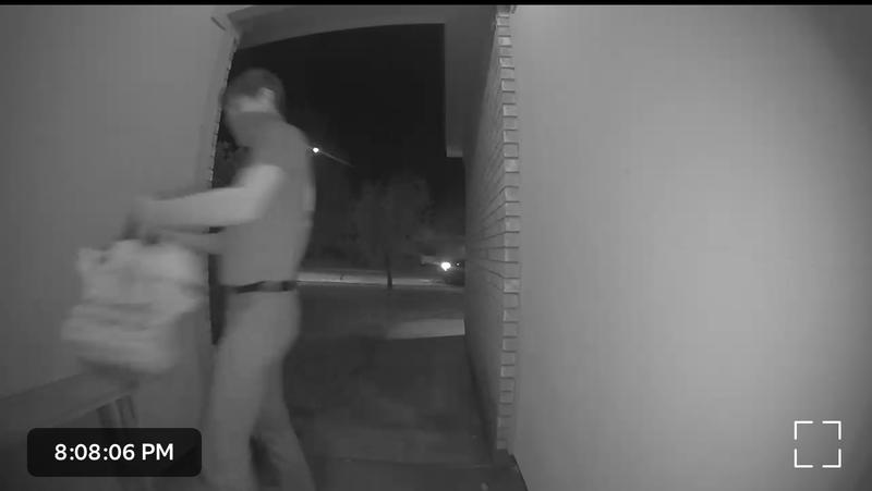 Dark even with Porch light on