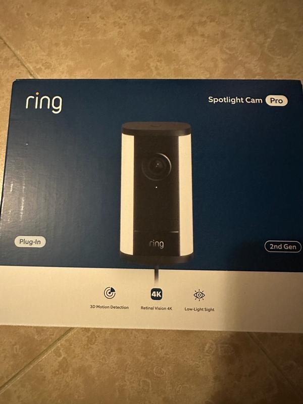 Ring Spotlight Cam Pro (2nd Gen), Plug-In - Retinal 4K for ultra-clear ...