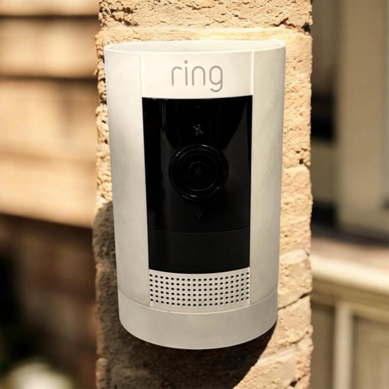 Shop Ring Stick Up Cam Battery White and Indoor Cam White (2nd Gen