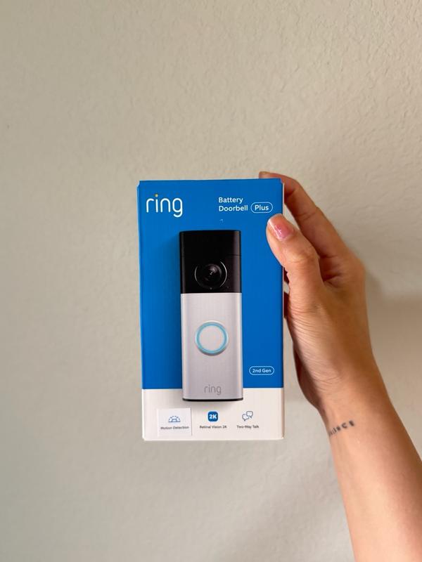 Ring Battery Doorbell Plus (Newest Model) - Retinal 2K with Wide
