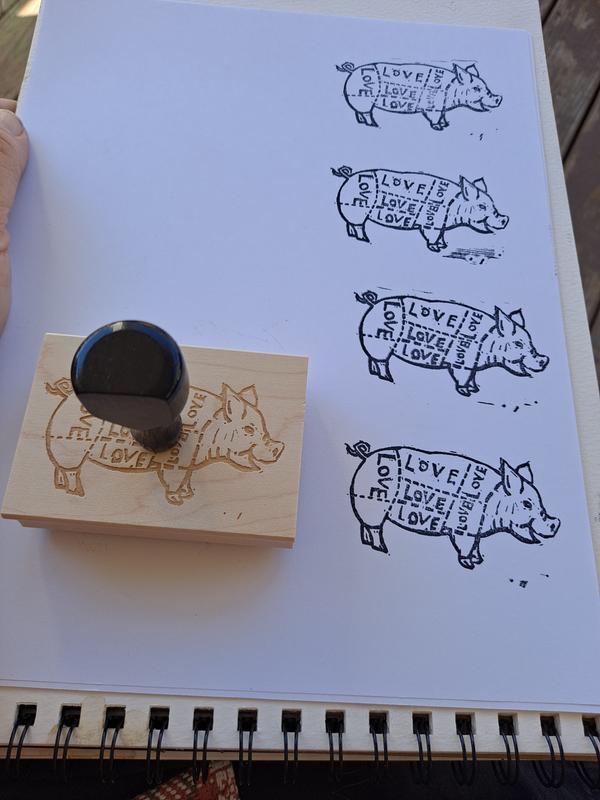 Personalize a 2.5 x 3.5 Wooden Rubber Stamp Online