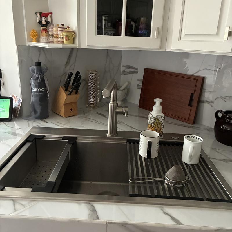 Ruvati 27 x 20 inch RV Workstation Drop-in Topmount Bar Prep