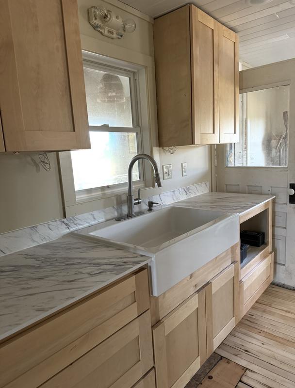 Ruvati 27 inch Fireclay Workstation White Farmhouse Kitchen Sink