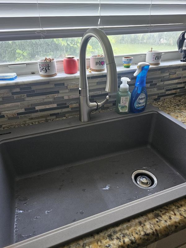 Ruvati 34 inch epiGranite Drop-in Topmount Workstation Ledge