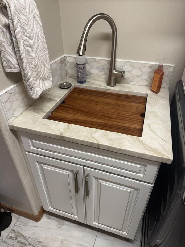 Ruvati 21-in x 20-in 1-Basin Stainless Steel Drop-In Laundry Sink
