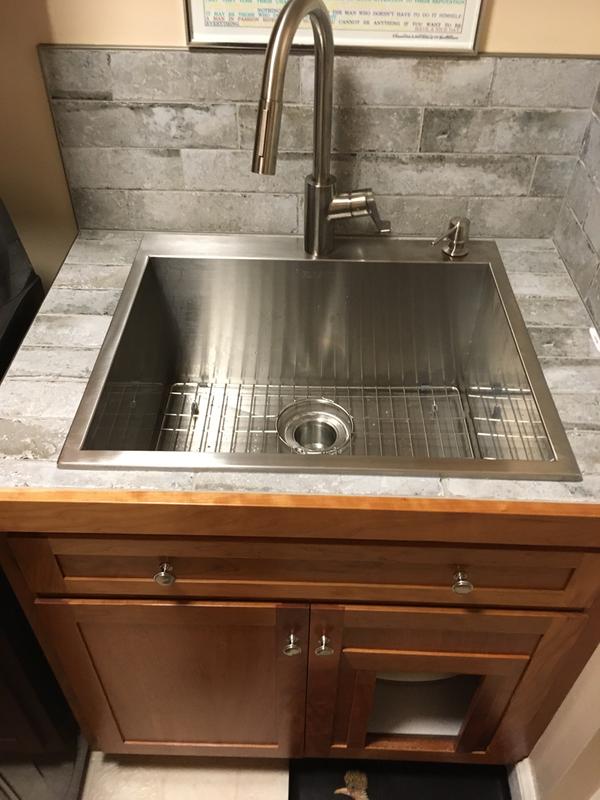 22 Inch Topmount Laundry Deep Utility Sink 16 Gauge Stainless Steel