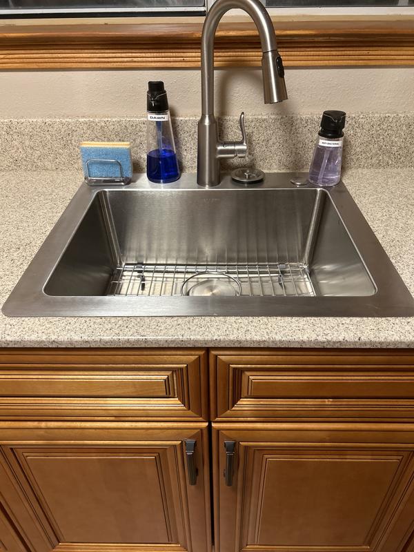 Ruvati 24 x 20 inch Drop-in 16 Gauge Stainless Steel Rounded