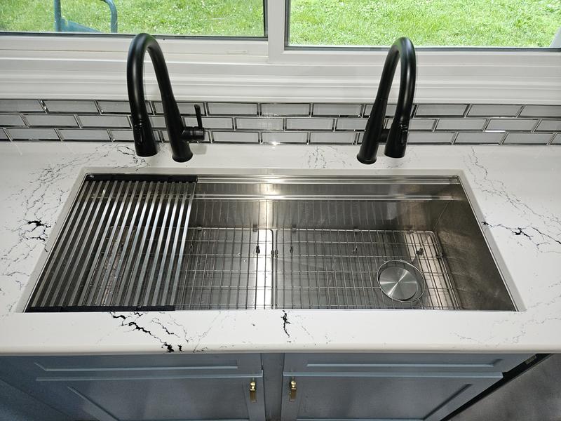 Ruvati 33-inch Workstation Two-Tiered Ledge Kitchen Sink